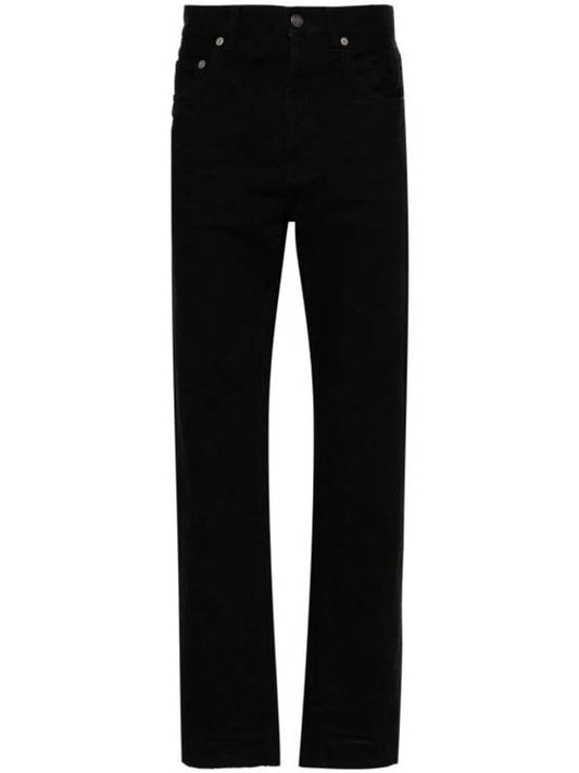 Saint Laurent Denim Cotton Straight Jeans Black