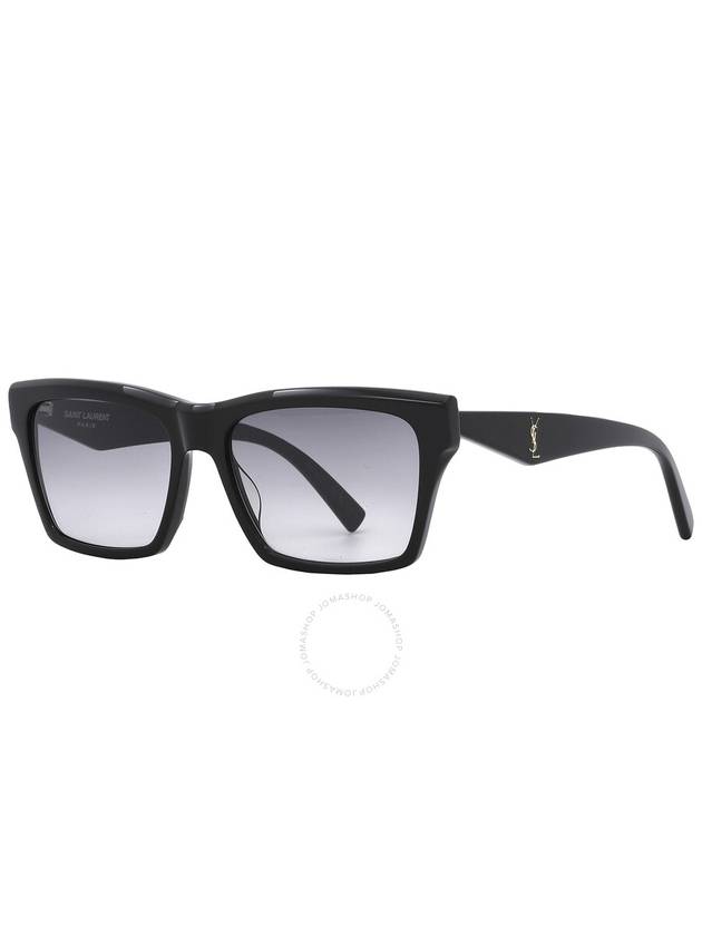 Saint Laurent Saint Laurent Gray Gradient Rectangular Ladies Sunglasses SL M104 001 56