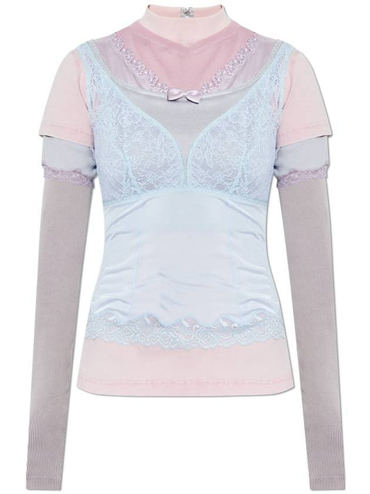 Balenciaga Balenciaga Top With Stand-up Collar, Women's, Multicolour