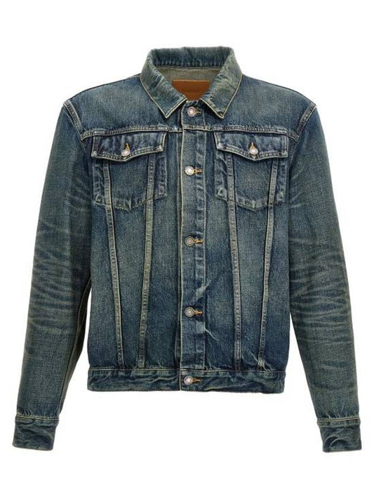 Saint Laurent Pocket Denim Jacket Blue