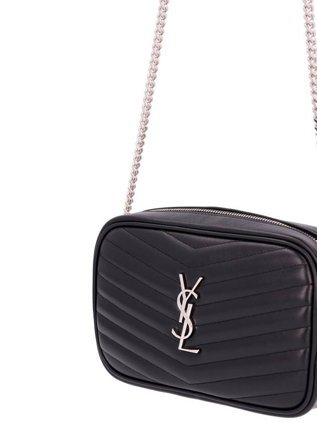 Saint Laurent Lou Quilted Leather Mini Cross Bag Black