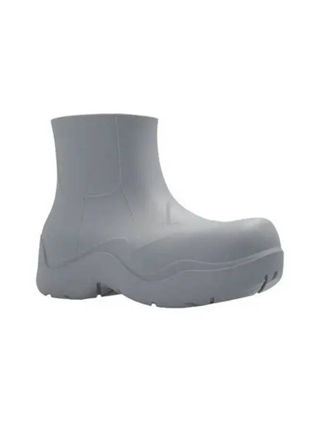 Bottega Veneta Puddle Rubber Ankle Rain Boots Grey