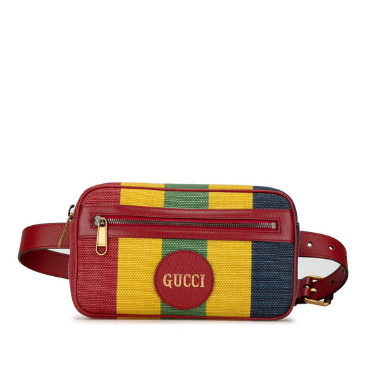 Gucci Baia Dera Canvas Leather Waist Bag
