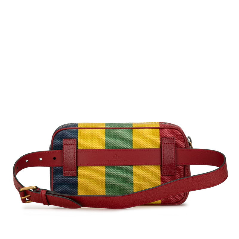 Gucci Baia Dera Canvas Leather Waist Bag