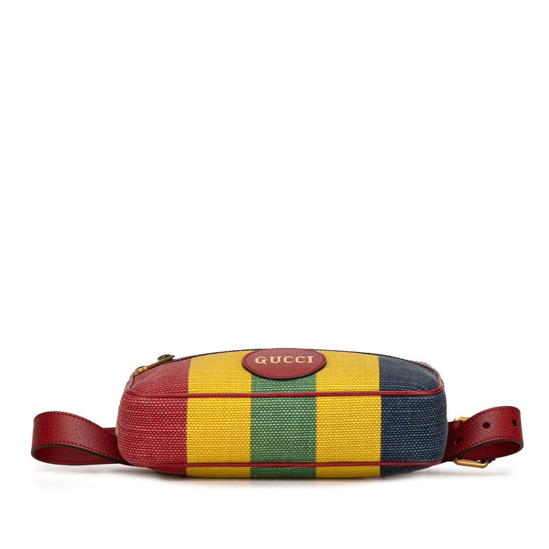 Gucci Baia Dera Canvas Leather Waist Bag