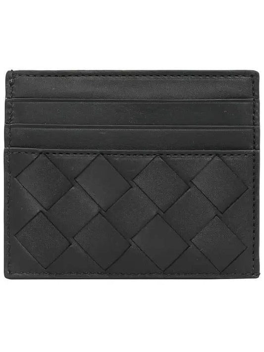 Bottega Veneta Intrecciato Leather Card Wallet Black