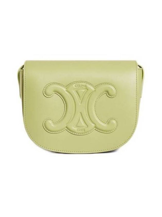 CELINE Folco Cuir Triomphe Calfskin Cross Bag Light Jade