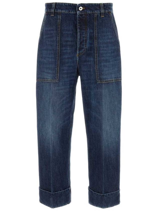 Bottega Veneta Denim Straight Pants 771873V2J80 4715 DENIM