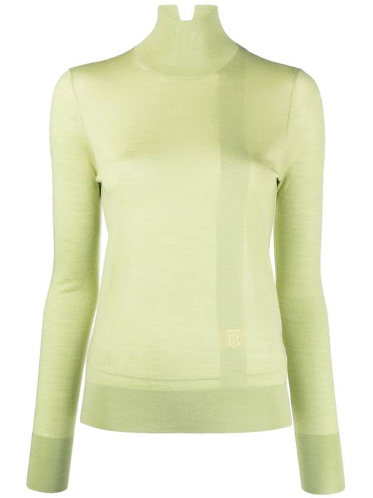 Burberry logo-embroidered knit turtleneck