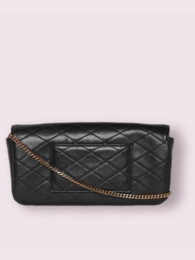 Saint Laurent Gaby Chain Quilting Leather Cross Bag Black