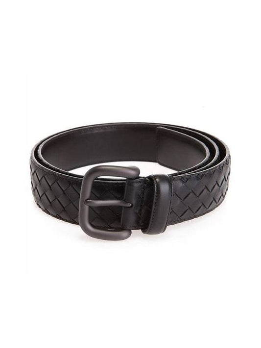 Bottega Veneta Intrecciato Leather Belt Espresso