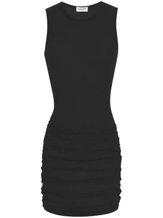 Saint Laurent sleeveless tulle mini dress 779419Y4C07