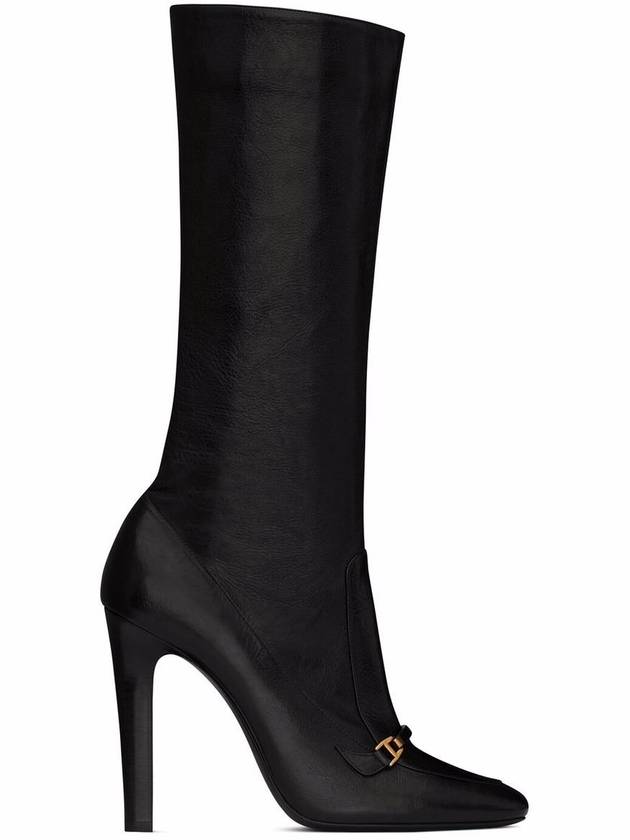 Saint Laurent Women's Camden Heel Long Boots Black