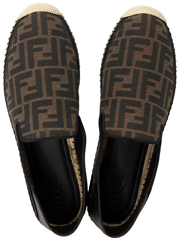 Fendi FF Logo Fabric Espadrilles Brown