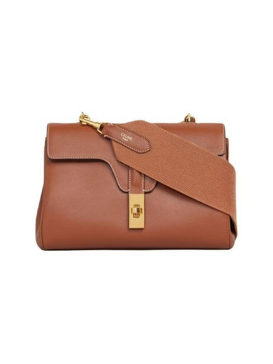 CELINE Teen Soft 16 Smooth Calfskin Cross Bag Tan