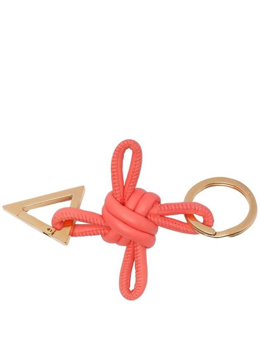 Bottega Veneta Triangle Napa Key Holder Crushed Berries