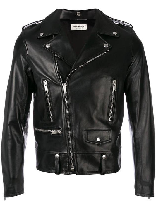 Saint Laurent Classic Motorcycle Jacket in Lambskin Black