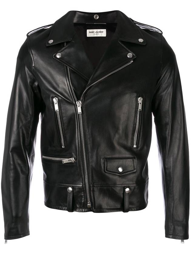 Saint Laurent Classic Motorcycle Jacket in Lambskin Black