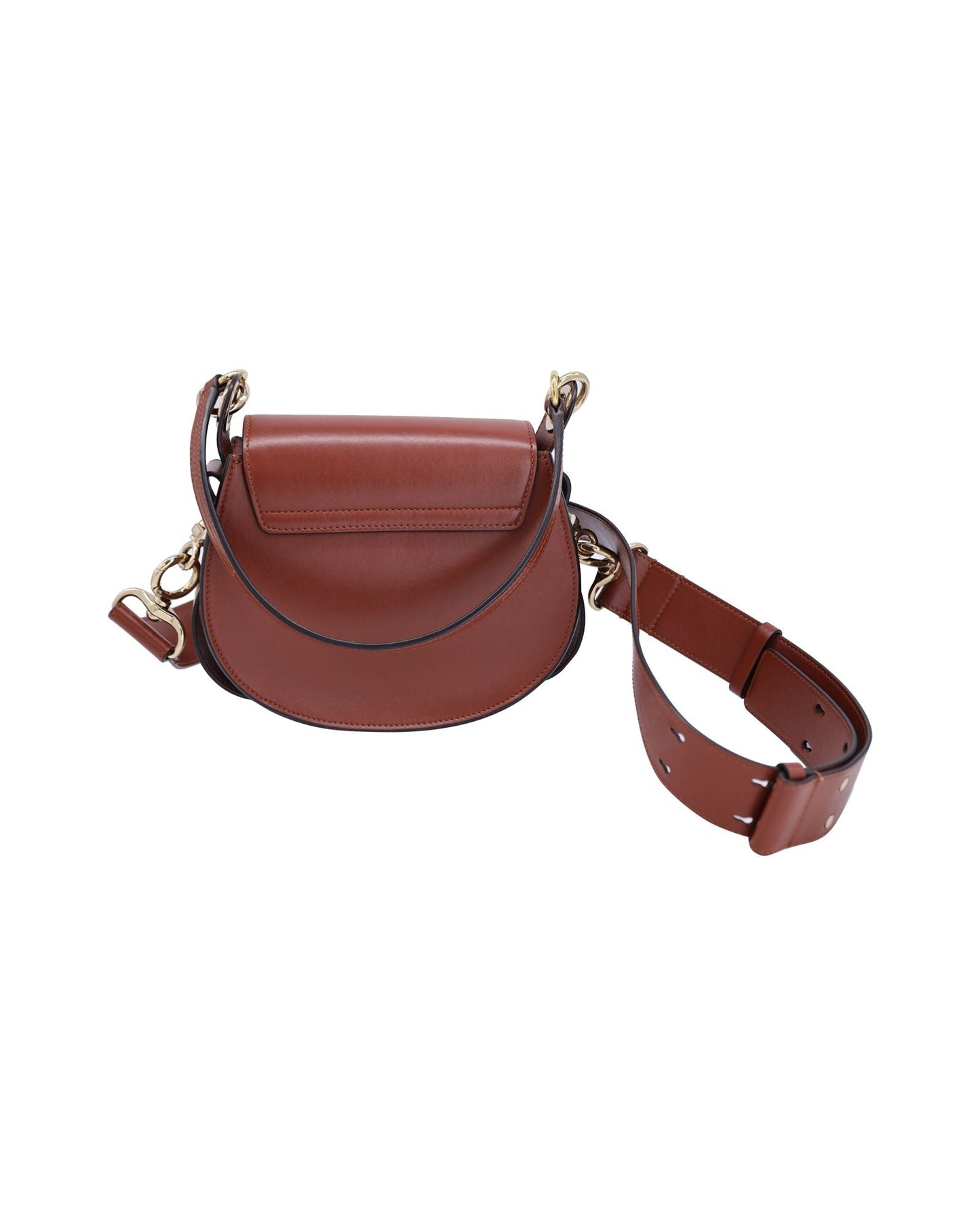 Chloe Small Tess Bag in 'Sepia Brown' Calfskin Leather