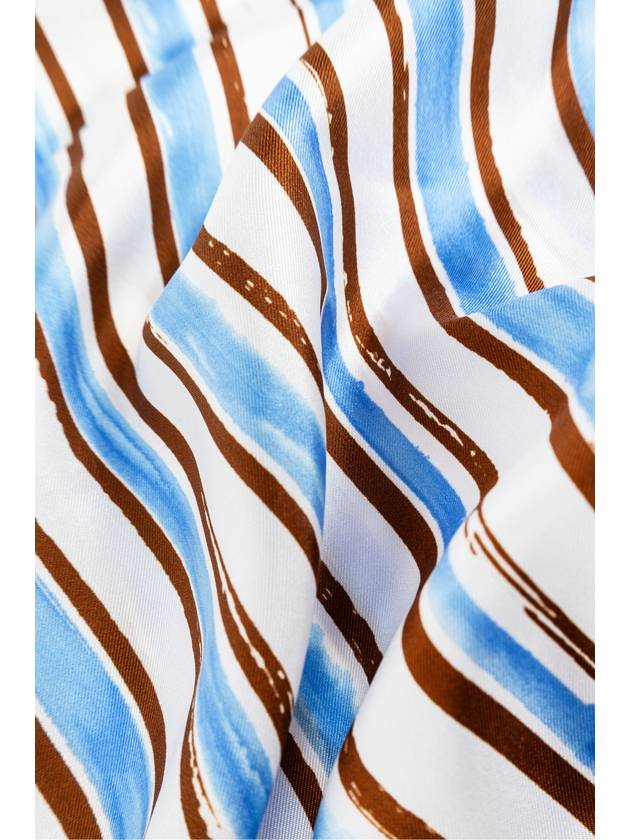 Bottega Veneta Bottega Veneta Silk Scarf With Striped Pattern, Women's, White