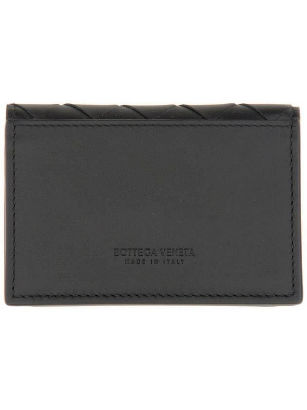 Bottega Veneta Intrecciato Folding Card Wallet Black