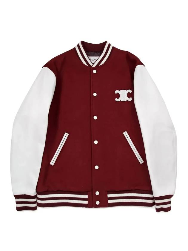 CELINE Double Face Cashmere College Teddy Bomber Jacket Brown