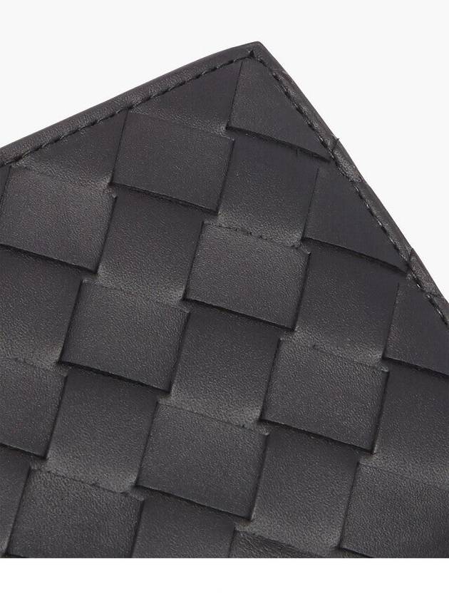 Bottega Veneta Intrecciato Leather Half Wallet Black