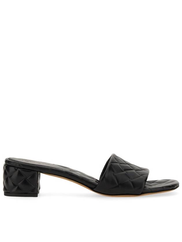 Bottega Veneta Amy Intrecciato Motif Leather Mule Heel Black