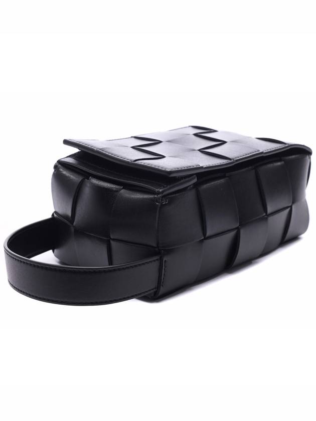 Bottega Veneta Cassette Travel Calfskin Pouch Bag Black