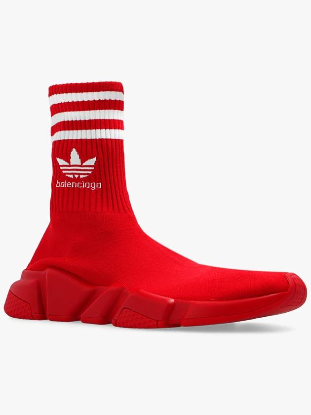 Balenciaga Speed Stretch Knit High Top Sneakers Red