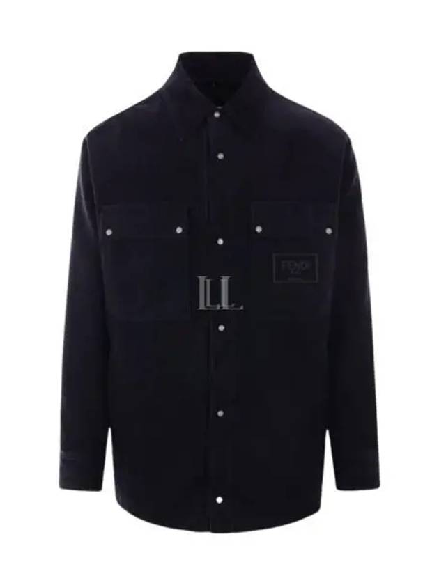 Fendi Corduroy Blouson Jacket Navy Blue
