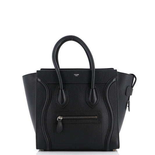 Celine Luggage Bag Grainy Leather Micro