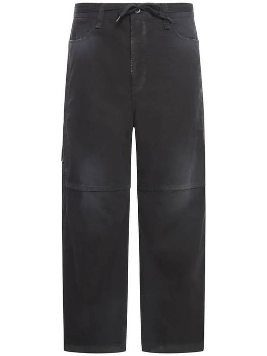 Balenciaga Cropped Cargo Straight Pants Black