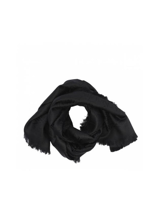 Saint Laurent Monogram Square Large Scarf Black