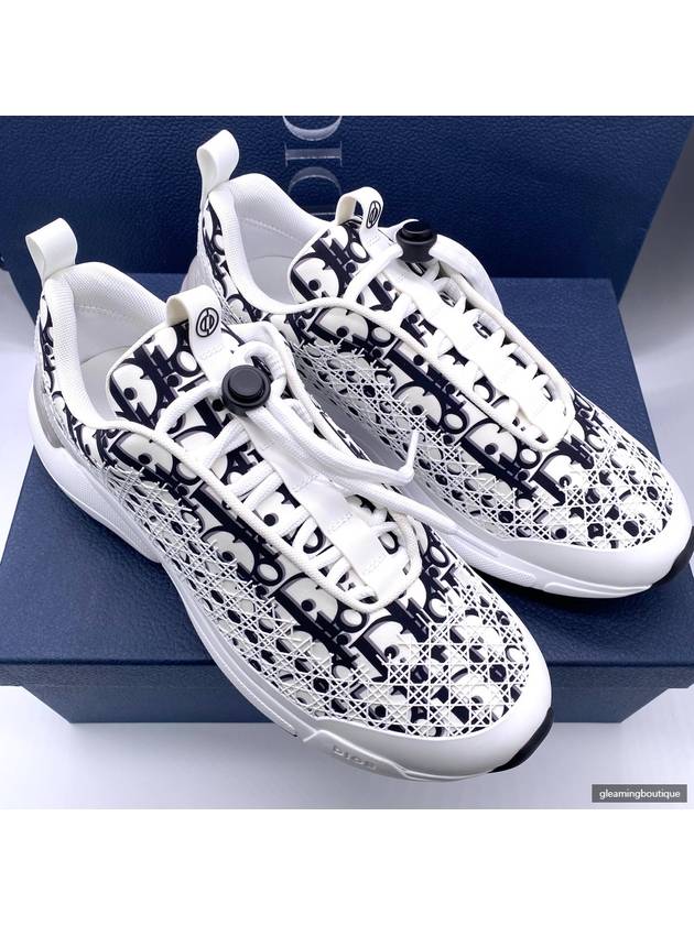B24 Oblique Technical Fabric Low Top Sneakers White Dior
