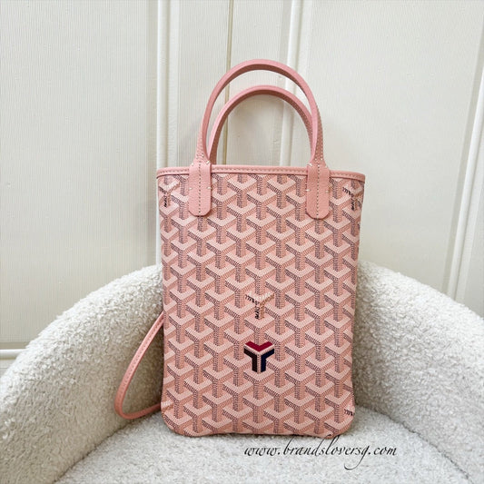 Goyard Poitiers Claire-Voie Bag in Pink Goyardine Canvas