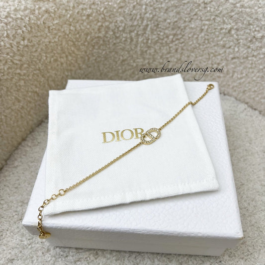 Dior Petit CD Bracelet with Crystals in GHW