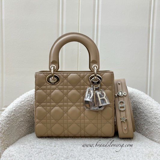 Dior Lady Dior ABCDior Small Bag in Biscuit Lambskin and LGHW