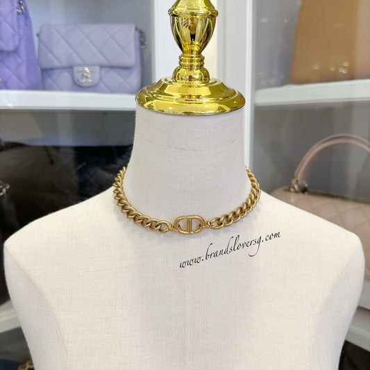 Dior Classic CD Navy Choker in AGHW