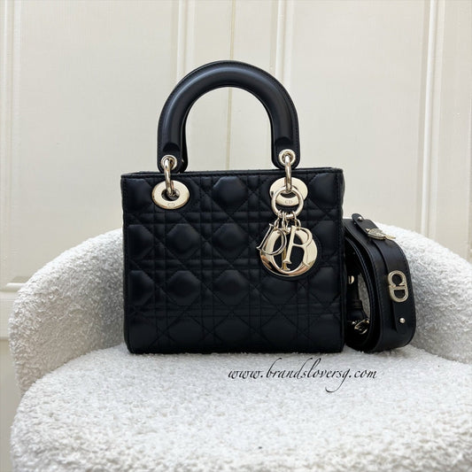Dior Lady Dior My ABCDior Small Bag in Black Lambskin and LGHW