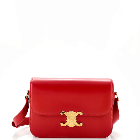 Celine Triomphe Shoulder Bag Smooth Calfskin Medium