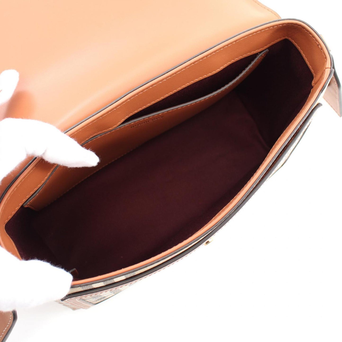 Burberry   Coated Canvas Pvc Leather Shoulder Bag ()
