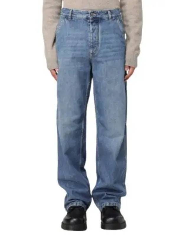Bottega Veneta Cotton Straight Jeans Blue