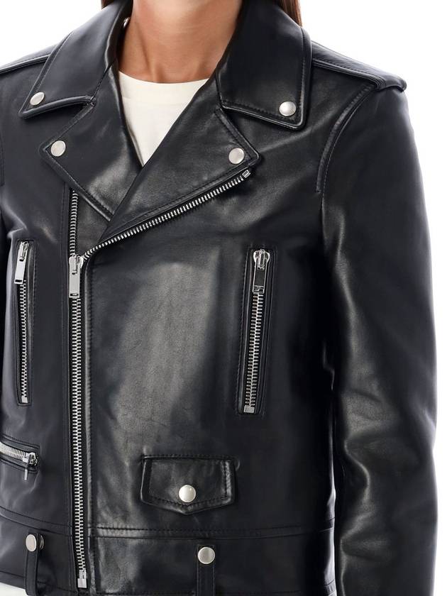 Saint Laurent Classic Lambskin Biker Jacket Black