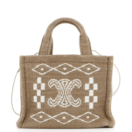 Celine Cabas Thais Tote Printed Canvas Small