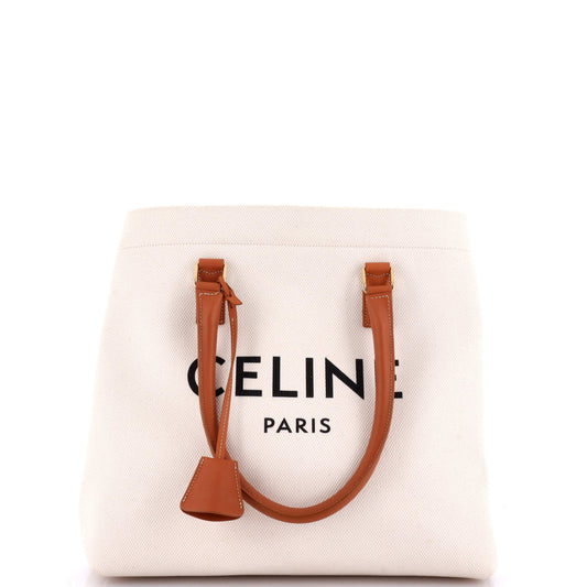 Celine Horizontal Cabas Tote Canvas with Leather Small