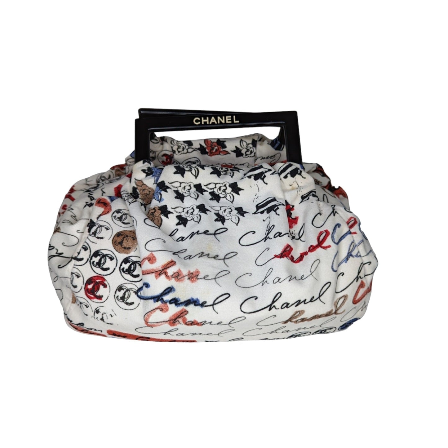 Chanel bag Vintage Velour Camellia Handle Bag