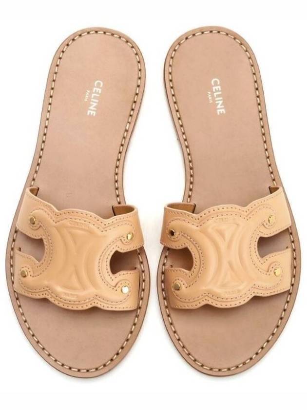 CELINE Triomphe Calfskin Mule Nude