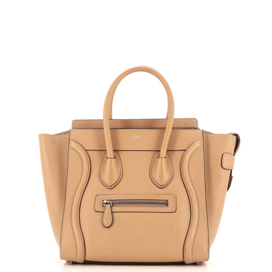 Celine Luggage Bag Grainy Leather Micro