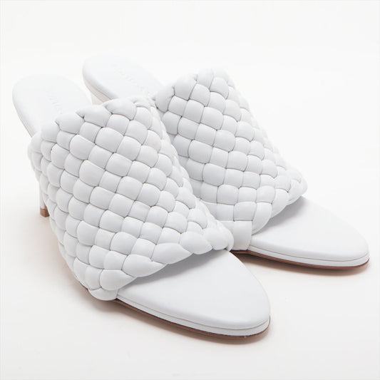Bottega Veneta  Leather Sandal 37.5  White Starmark